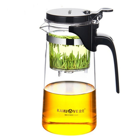 KAMJOVE Elegant Cup Bubble Teapot Office Flower Teapot Heat-resistant Glass Tea Set, Model:K-202 750ML by KAMJOVE