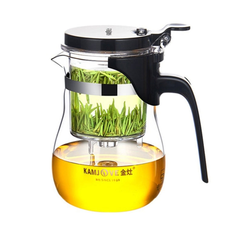 KAMJOVE Elegant Cup Bubble Teapot Office Flower Teapot Heat-resistant Glass Tea Set, Model:K-203 600ML by KAMJOVE