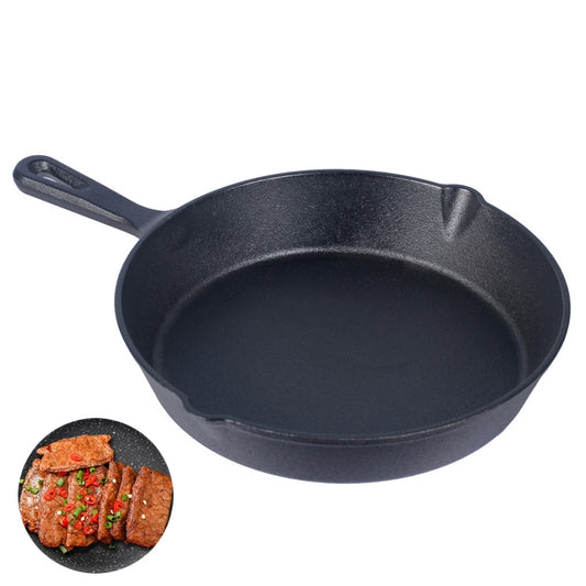 Cast Iron Non Stick Frying Pan Cooking Pot, Sheet Size:25cm by bashfashion
