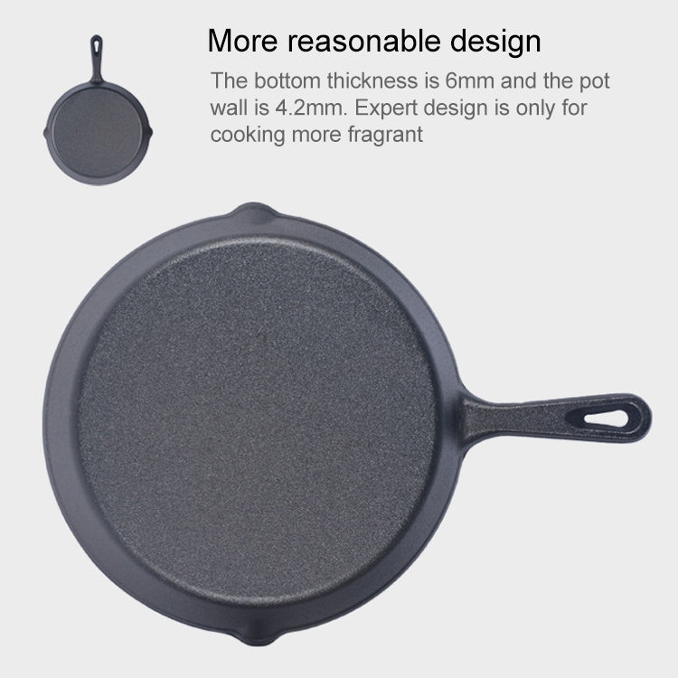Cast Iron Non Stick Frying Pan Cooking Pot, Sheet Size:25cm by bashfashion