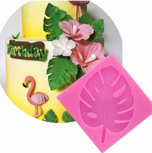 2 PCS DIY Tree Leaf Fondant Mould Chocolate Cake Decorating Mould(Pink) by bashfashion