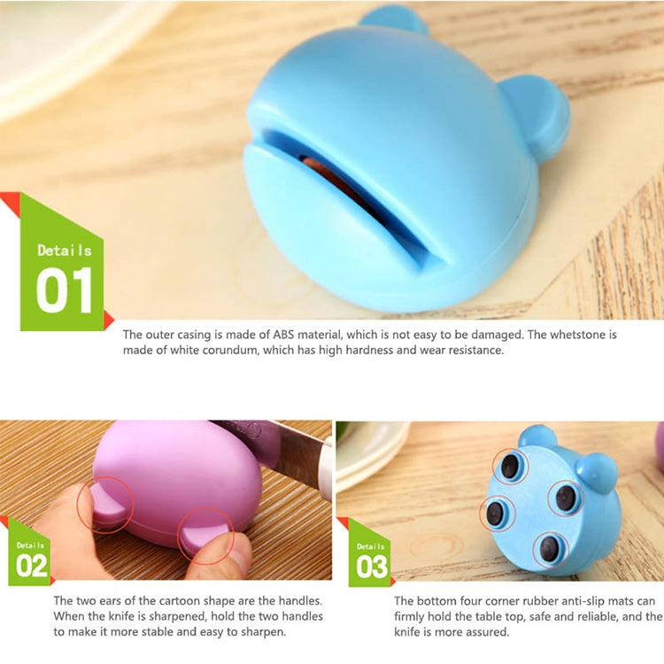Multifunction Cartoon Design Knife Sharpener(Green) by bashfashion