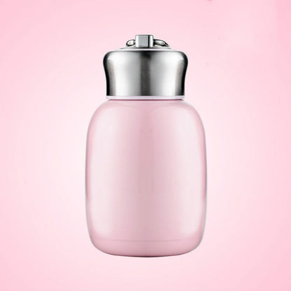 Mini Cute Coffee Vacuum Flasks Thermos Stainless Steel Cup Travel Drink Water Bottle Thermoses Mugs 200ML(Pink) by bashfashion