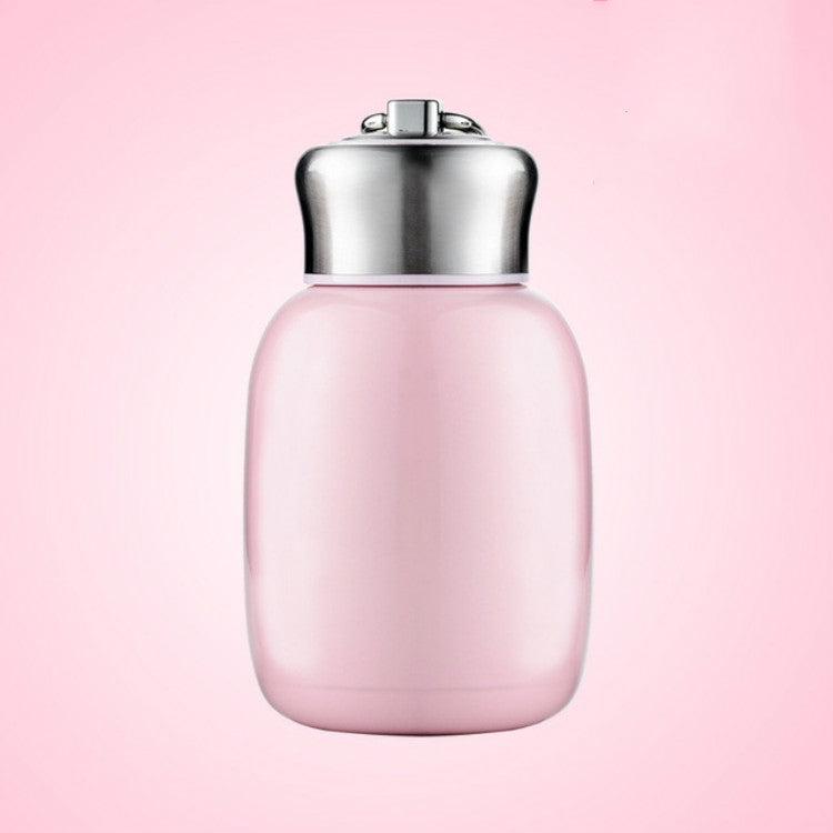 Mini Cute Coffee Vacuum Flasks Thermos Stainless Steel Cup Travel Drink Water Bottle Thermoses Mugs 280ML(Pink) by bashfashion