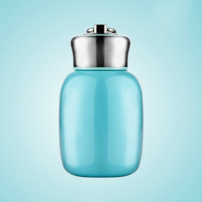 Mini Cute Coffee Vacuum Flasks Thermos Stainless Steel Cup Travel Drink Water Bottle Thermoses Mugs 280ML(Blue) by bashfashion