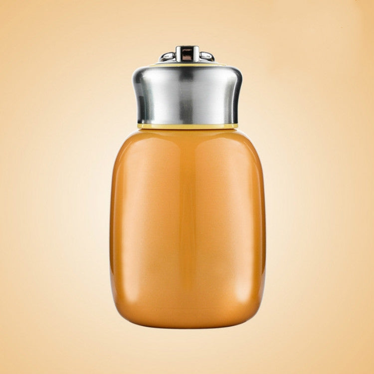 Mini Cute Coffee Vacuum Flasks Thermos Stainless Steel Cup Travel Drink Water Bottle Thermoses Mugs 280ML(Orange) by bashfashion