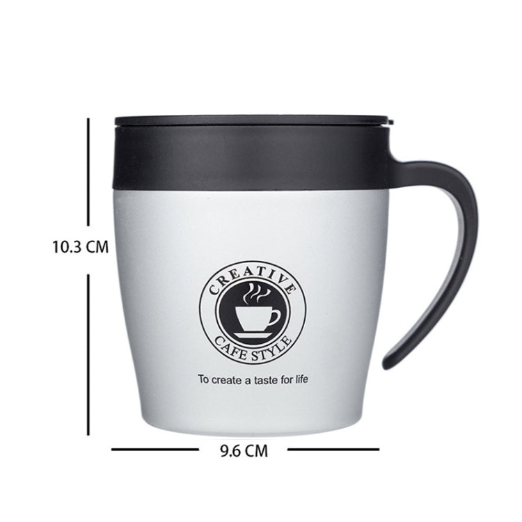 Handle Coffee Mug Stainless Steel Thermos Cups Vacuum Flask Water Bottle Bussiness Portable Thermo Cup(Gray) by bashfashion