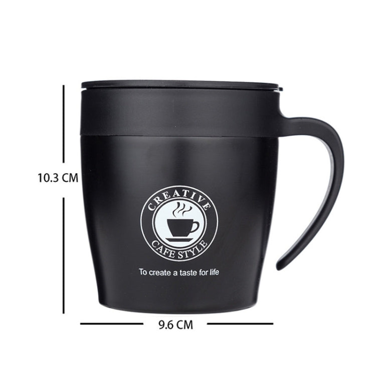 Handle Coffee Mug Stainless Steel Thermos Cups Vacuum Flask Water Bottle Bussiness Portable Thermo Cup(Black) by bashfashion