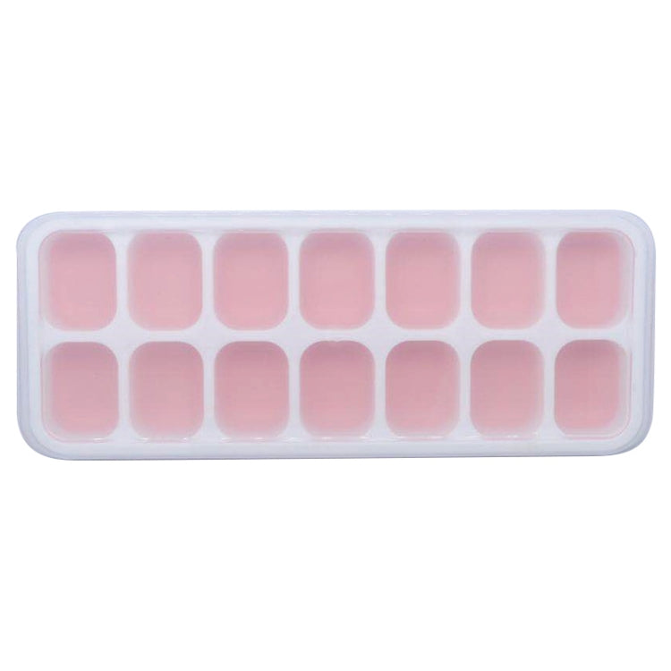 14 Grid Silicone Ice Grid Household Square Ice Grid Silicone Mold With Lid(Pink) by bashfashion