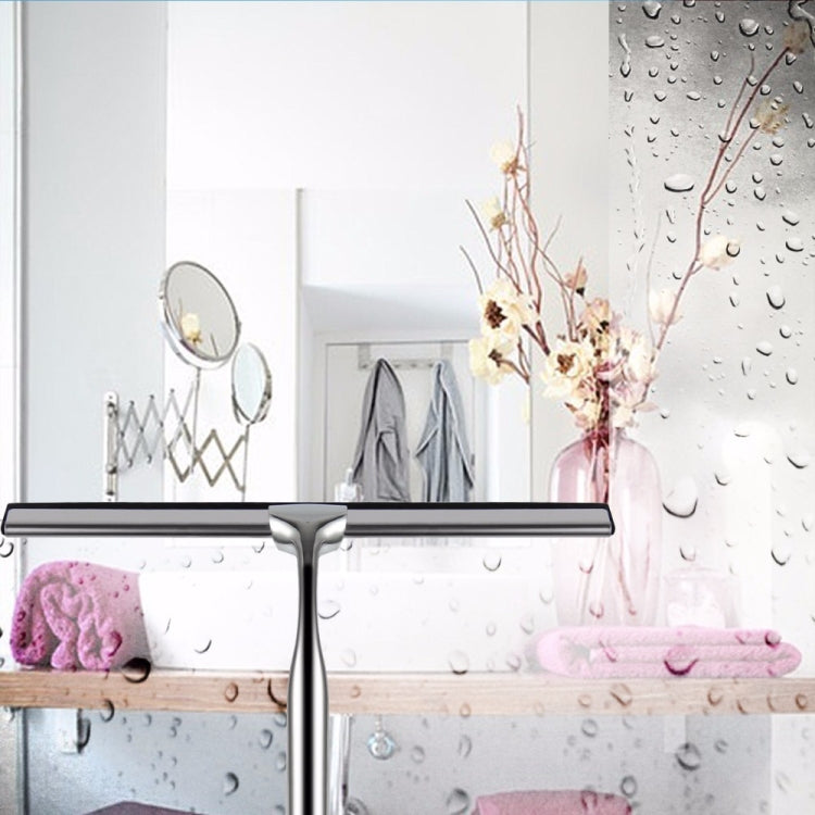 Glass Window Squeegee Cleaner Shower Bathroom Mirror Rubber Wiper With Suction Hook Water Vapor Removal by bashfashion