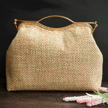 20.5cm Concave Waist Embossed Lip Handle Luggage Hardware Accessories, Color:Light Gold by bashfashion