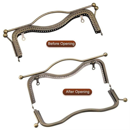 20.5cmConcave Waist Embossed Lip Handle Luggage Hardware Accessories, Color:Silver by bashfashion