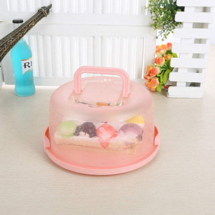 Plastic Round Handle Storage BoxePortable Cake Box(Pink) by bashfashion