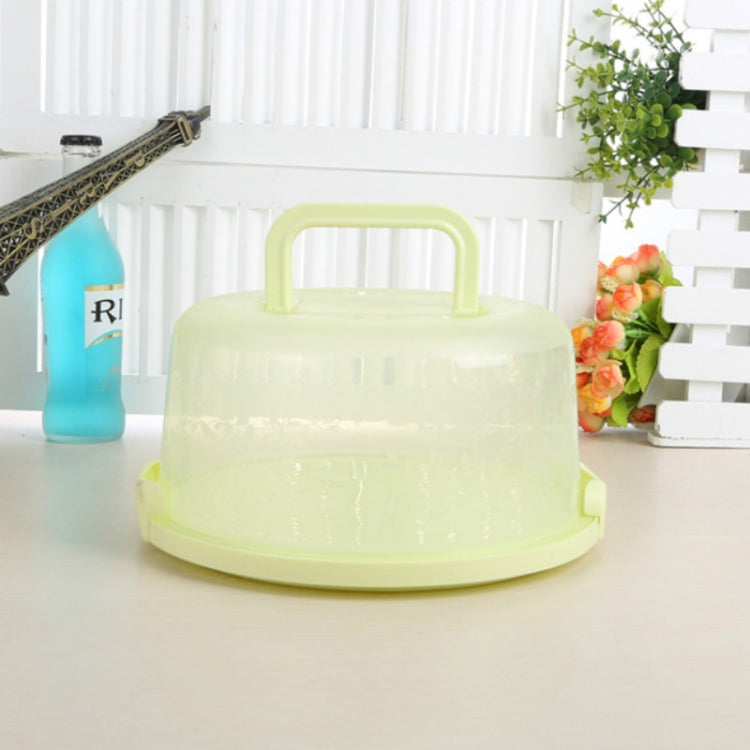 Plastic Round Handle Storage BoxePortable Cake Box(Apple Green) by bashfashion