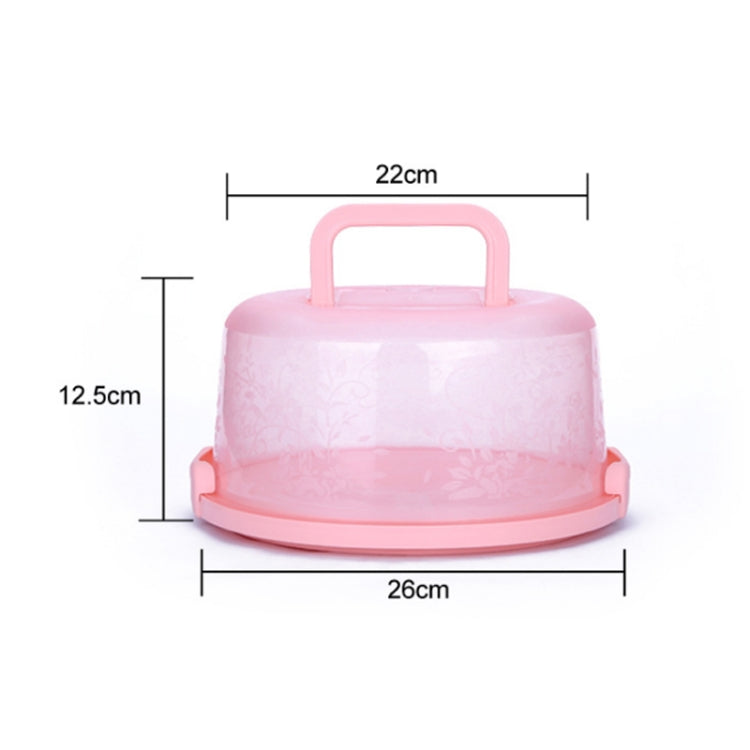 Plastic Round Handle Storage BoxePortable Cake Box(Apple Green) by bashfashion