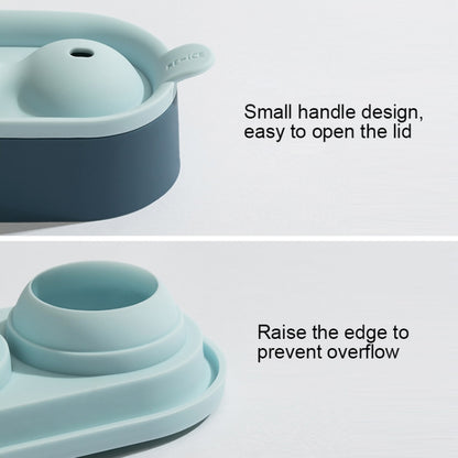 Ice Ball Mold Food Grade Silicone Ice Grid Double Ball Ice Making Mold(Blue) by bashfashion