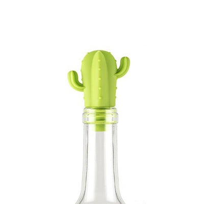 7 in 1 Creative Cactus Silicone Wine Bottle Stopper + Wine Glass Marker Set by bashfashion