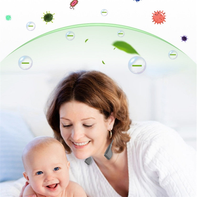 Hanging Neck Negative Ion Air Purifier Portable Household Formaldehyde Removal Portable Purifier(Black) by bashfashion