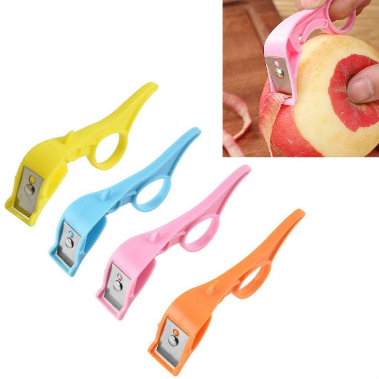 Kitchen Fruit Peeler Stainless Steel Peeling Knife Random Color Delivery by bashfashion