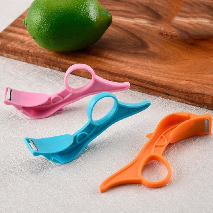 Kitchen Fruit Peeler Stainless Steel Peeling Knife Random Color Delivery by bashfashion
