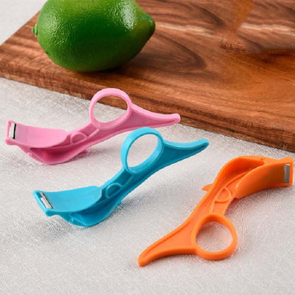 Kitchen Fruit Peeler Stainless Steel Peeling Knife Random Color Delivery by bashfashion