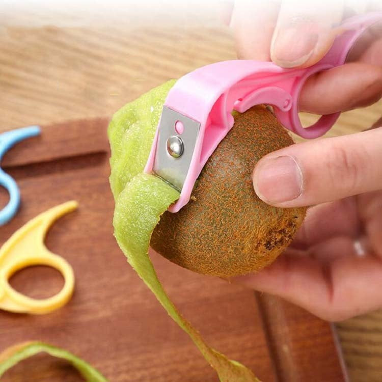 Kitchen Fruit Peeler Stainless Steel Peeling Knife Random Color Delivery by bashfashion