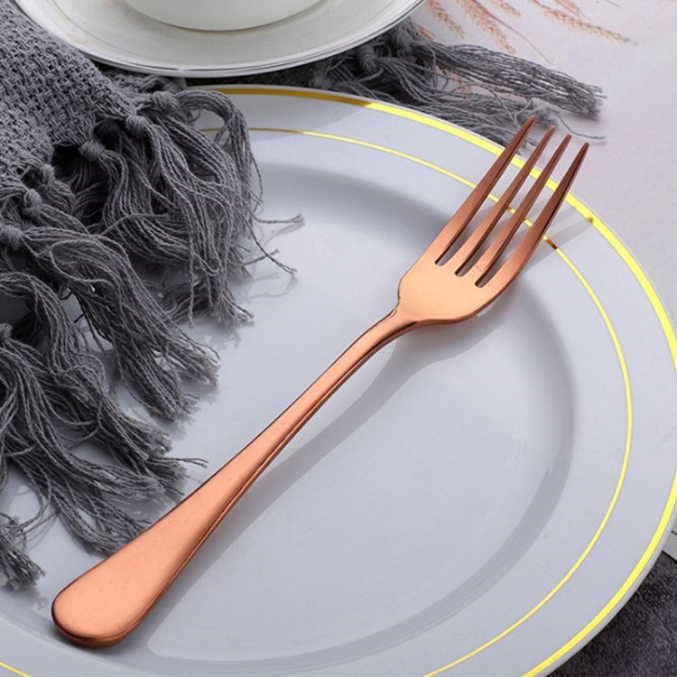 Cake Fruit Fork Dinner Salad Tableware Stainless Steel Fork(Rose Gold) by bashfashion