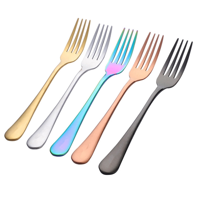 Cake Fruit Fork Dinner Salad Tableware Stainless Steel Fork(Rose Gold) by bashfashion