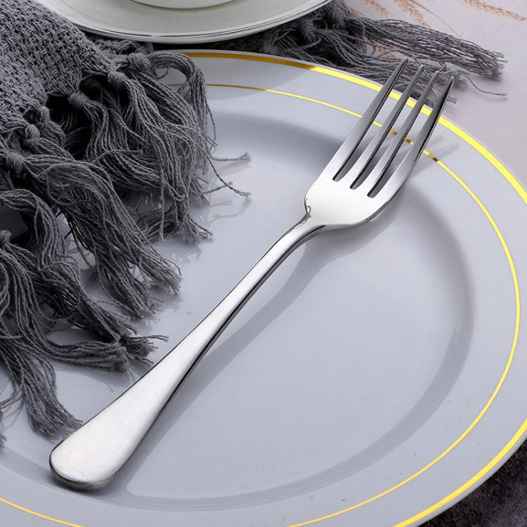 Cake Fruit Fork Dinner Salad Tableware Stainless Steel Fork(Silver) by bashfashion
