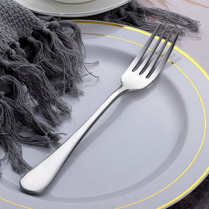 Cake Fruit Fork Dinner Salad Tableware Stainless Steel Fork(Silver) by bashfashion