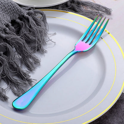 Cake Fruit Fork Dinner Salad Tableware Stainless Steel Fork(Colorful) by bashfashion
