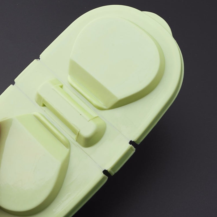 Fresh Fruit Snacks Storage Double Cell Clamshell Crisper Plastic Food Box(Blue) by bashfashion