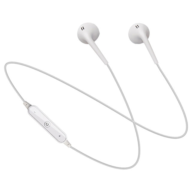 S6 Sport Wireless Bluetooth Earphone for iPhone / Xiaomi / Huawei, with Mic(WHITE) by bashfashion