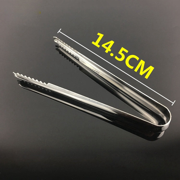 2 PCS Stainless Steel Light Body Small Sugar Clip Cube Sugar Clip Thickened Ice Clip, Specification:Stainless Steel 5 Inches by bashfashion