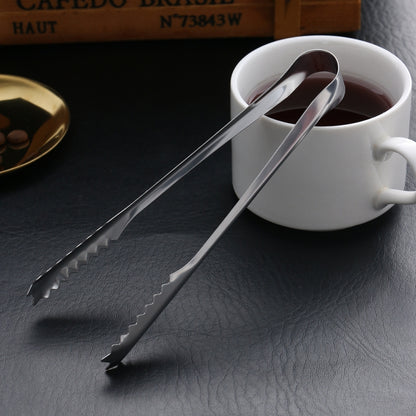 2 PCS Stainless Steel Light Body Small Sugar Clip Cube Sugar Clip Thickened Ice Clip, Specification:Stainless Steel 9 Inches by bashfashion