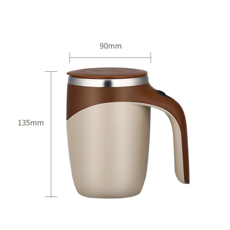 Electric Stirring Cup Milkshake Coffee Stirring Cup, Capacity: 380ml(Brown) by bashfashion