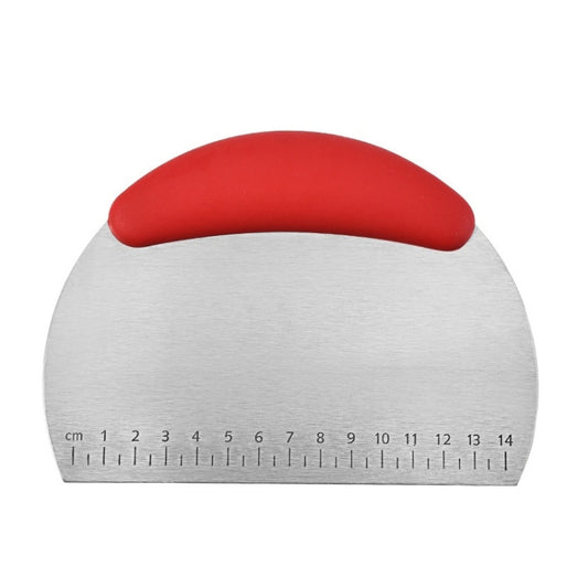 Stainless Steel Noodle Cutter Rice Flour Scraper Dough Cutting Knife(Red) by bashfashion