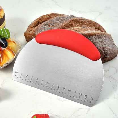 Stainless Steel Noodle Cutter Rice Flour Scraper Dough Cutting Knife(Black) by bashfashion