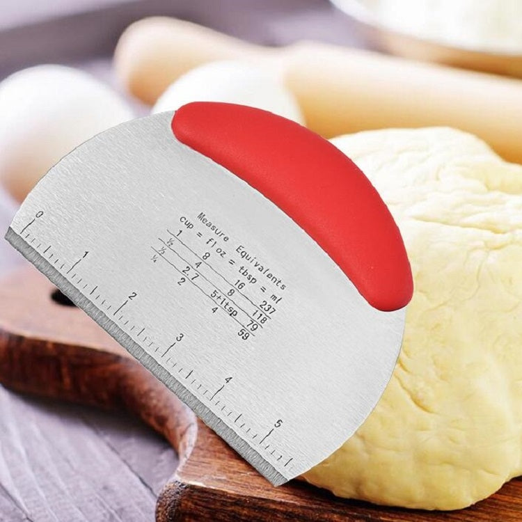 Stainless Steel Noodle Cutter Rice Flour Scraper Dough Cutting Knife(Black) by bashfashion