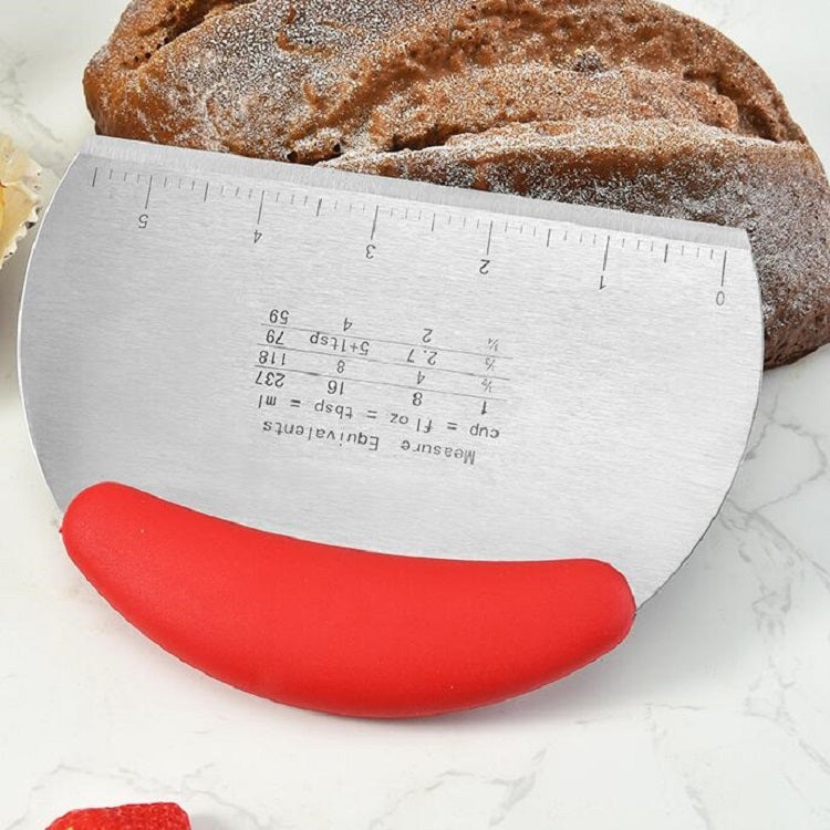 Stainless Steel Noodle Cutter Rice Flour Scraper Dough Cutting Knife(Black) by bashfashion