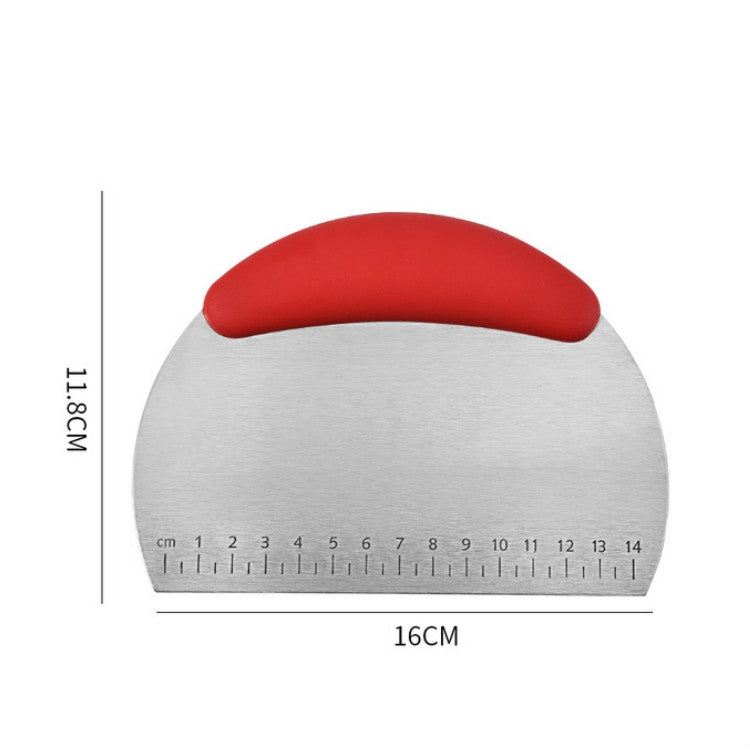 Stainless Steel Noodle Cutter Rice Flour Scraper Dough Cutting Knife(Black) by bashfashion