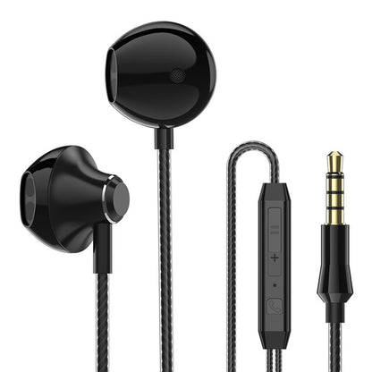 PTM D31 Hands Free Call Stereo Bass Earphones with Mic for Samsung / Xiaomi Phones(Black) by PTM