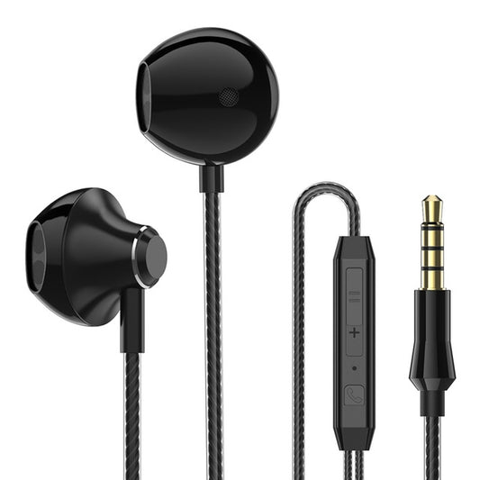 PTM D31 Hands Free Call Stereo Bass Earphones with Mic for Samsung / Xiaomi Phones(Black) by PTM