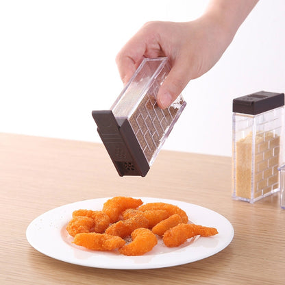 6 PCS Spice Seasoning Box PP Salt Pepper Jars Box Kitchen Spice Storage Bottles(White) by bashfashion