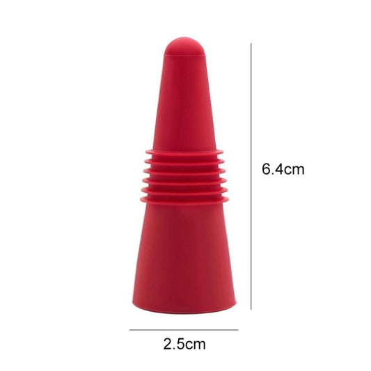 Food Grade Silicone Wine Stopper Creative Preservation Bottle Stopper(Red) by bashfashion