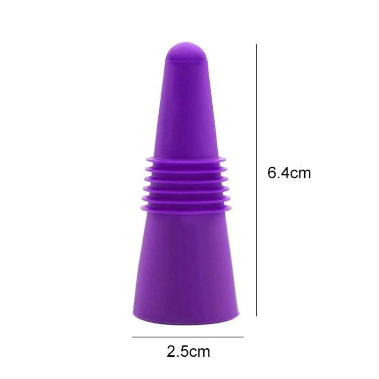 Food Grade Silicone Wine Stopper Creative Preservation Bottle Stopper(Purple) by bashfashion