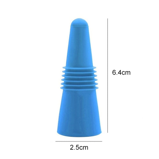 Food Grade Silicone Wine Stopper Creative Preservation Bottle Stopper(Blue) by bashfashion