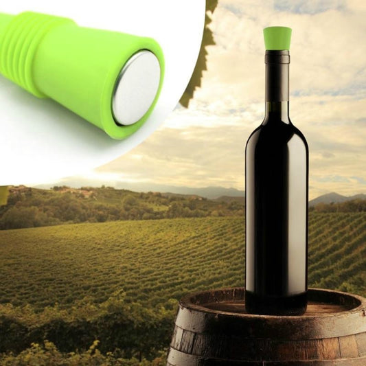 Food Grade Silicone Wine Stopper Creative Preservation Bottle Stopper(Green) by bashfashion