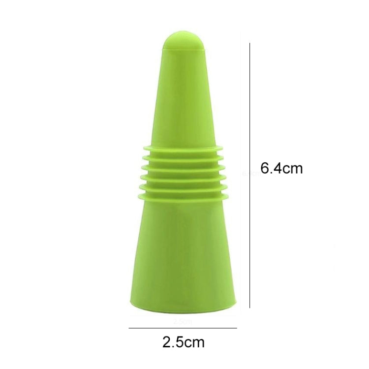 Food Grade Silicone Wine Stopper Creative Preservation Bottle Stopper(Green) by bashfashion