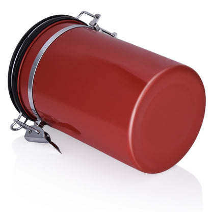 Coffee Container Stainless Steel Tea Storage Chests Black Kitchen Sotrage Canister Coffee Tea Caddies Teaware(Red) by bashfashion